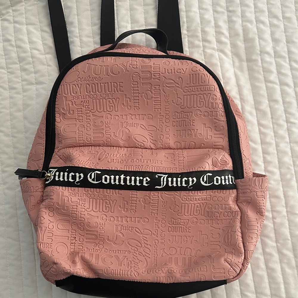 LIKE NEW!! Juicy Couture Embossed Pink Backpack